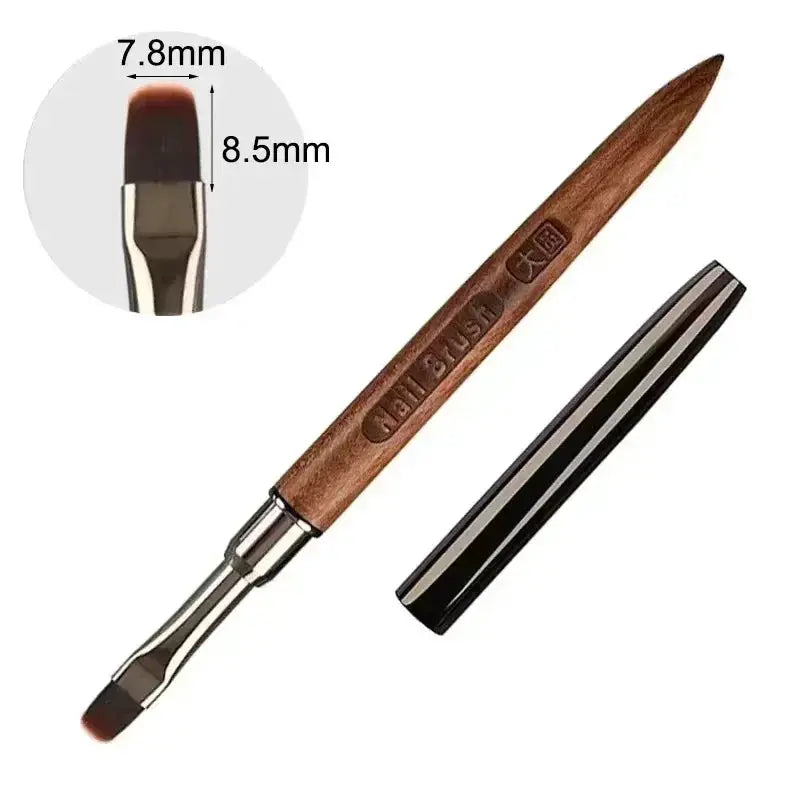 NailCraft Wood Gel Painting Brush For Gel Tip Extensions And Acrylic Builder With Precision Fine Bristles For Nail Art