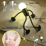 Simples Market changeable-shape sportsman night light with warm bulb, suction-cup base, button battery