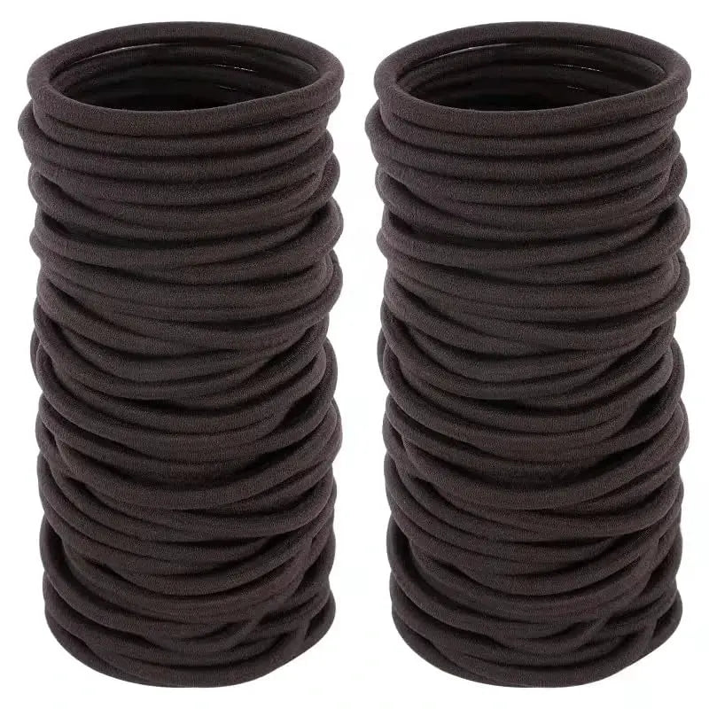 4mm Elastic Hair Ties Bands No Damage Nylon Mix Colors Bulk Pack 10 Or 50 Pcs For Men Women Girls And Boys