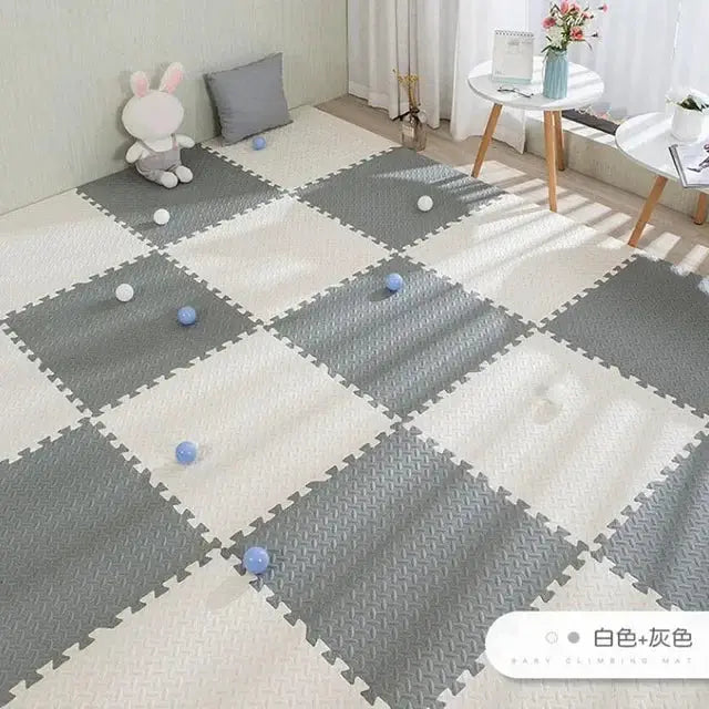 16 Piece Foam Baby Play Mat Interlocking Puzzle Tiles For Kids 30x30x1 Cm Soft Floor Carpet Set