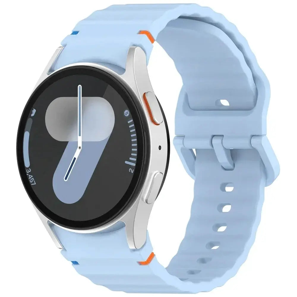 Silicone sport strap for Samsung Galaxy Watch 7/FE/5 Pro/6/4, light blue, Simples Market