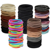 4mm Elastic Hair Ties Bands No Damage Nylon Mix Colors Bulk Pack 10 Or 50 Pcs For Men Women Girls And Boys