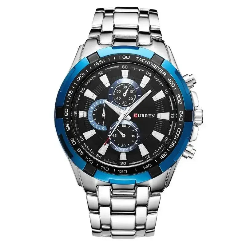 Curren 8023 Quartz Men Watch Water Resistant 3 Bar Stainless Steel Sports Military Wristwatch For Business