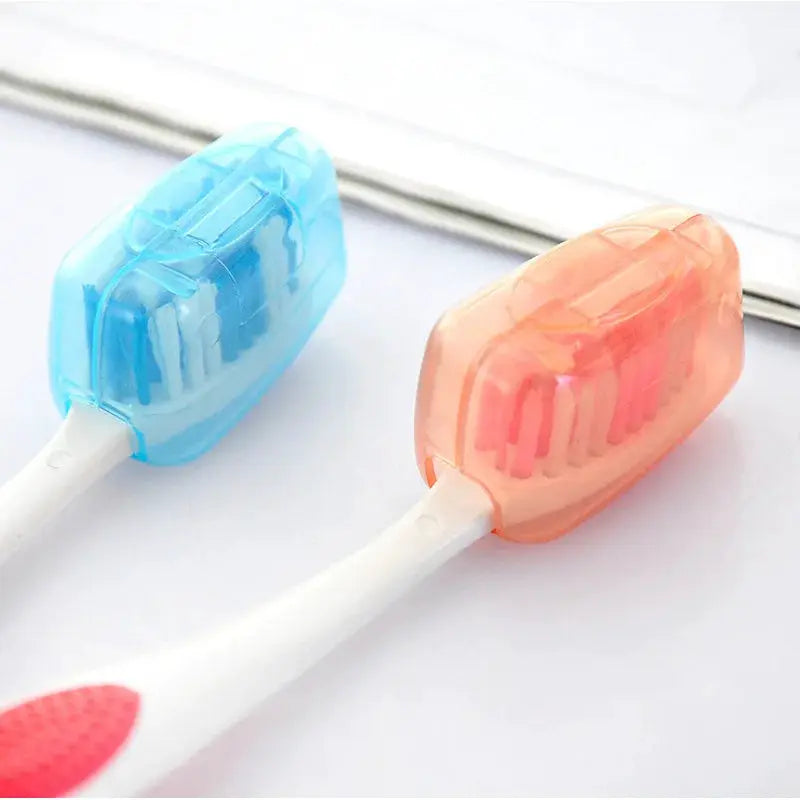 TravelGuard Five Pack Toothbrush Head Cover Caps for Travel and Camping Hygienic Protection with Airflow