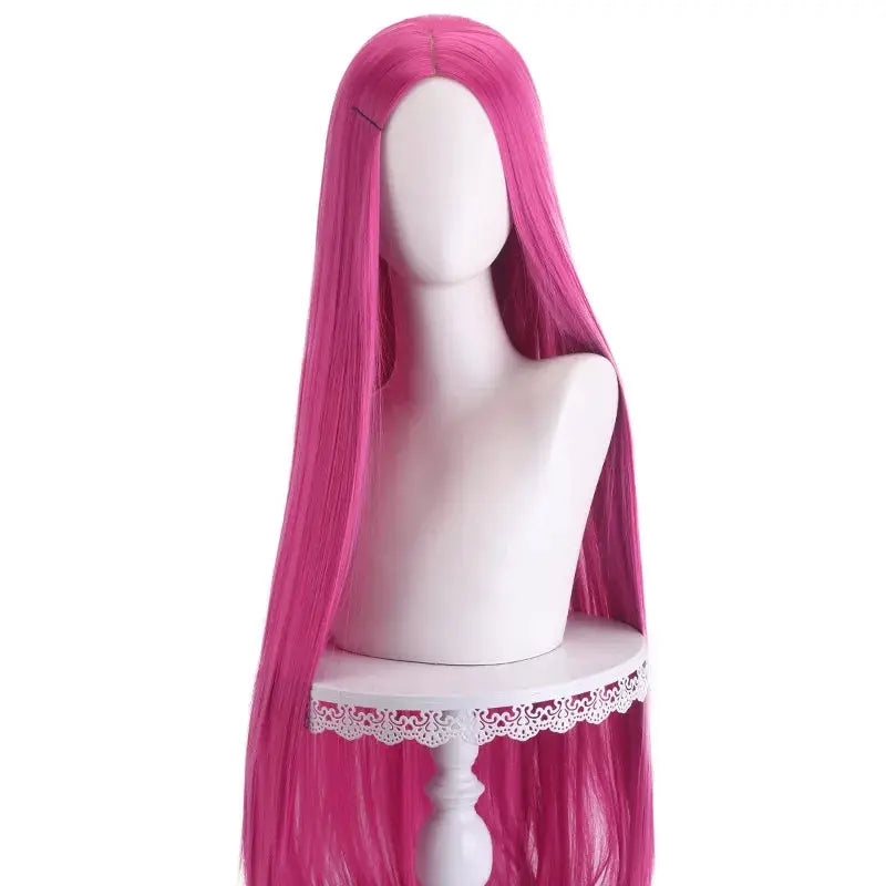 Team Rocket Jessie cosplay wig, long pink hair for anime costumes, by Simples Market