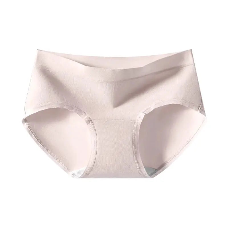 Cotton women’s briefs, light pink, high-waist full-coverage panties