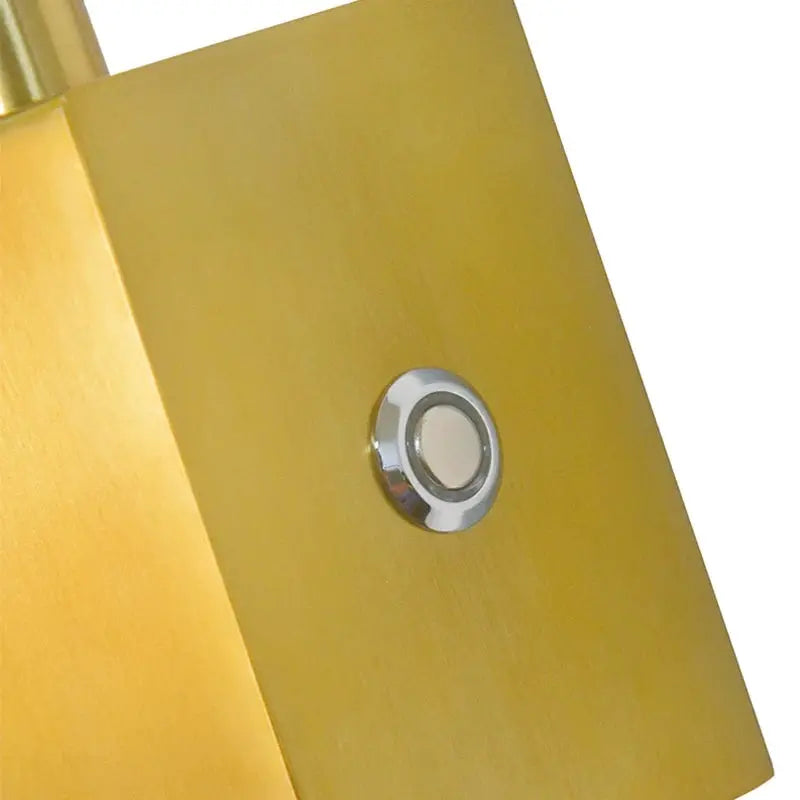 Nordic LED wall lamp by Simples Market, rechargeable with warm yellow finish and chrome button.
