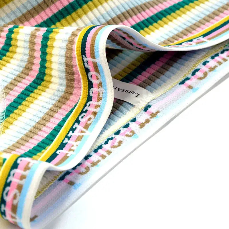 3Pcs Set cotton panties for women, colorful striped low-waist breathable briefs, Simples Market