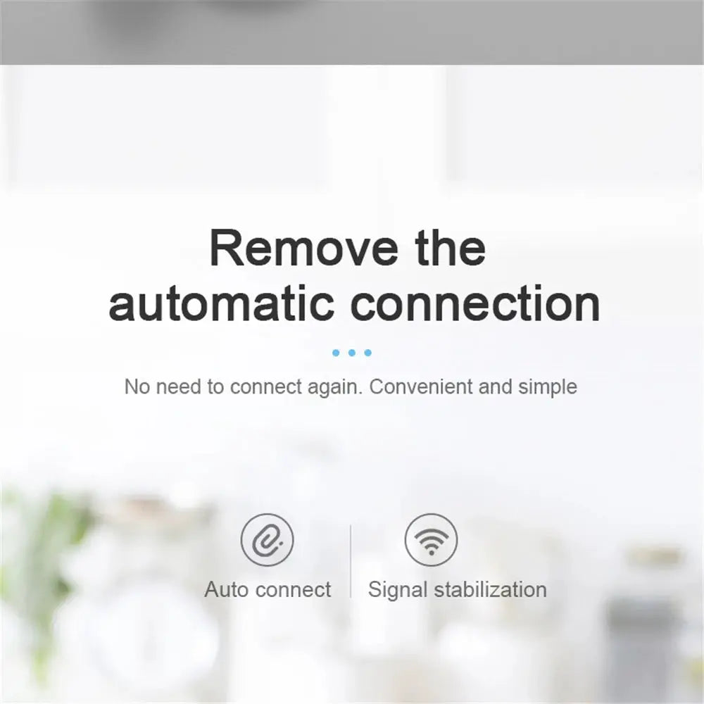 A6S wireless Bluetooth earphones instruction screen showing auto-connect and signal stabilization icons