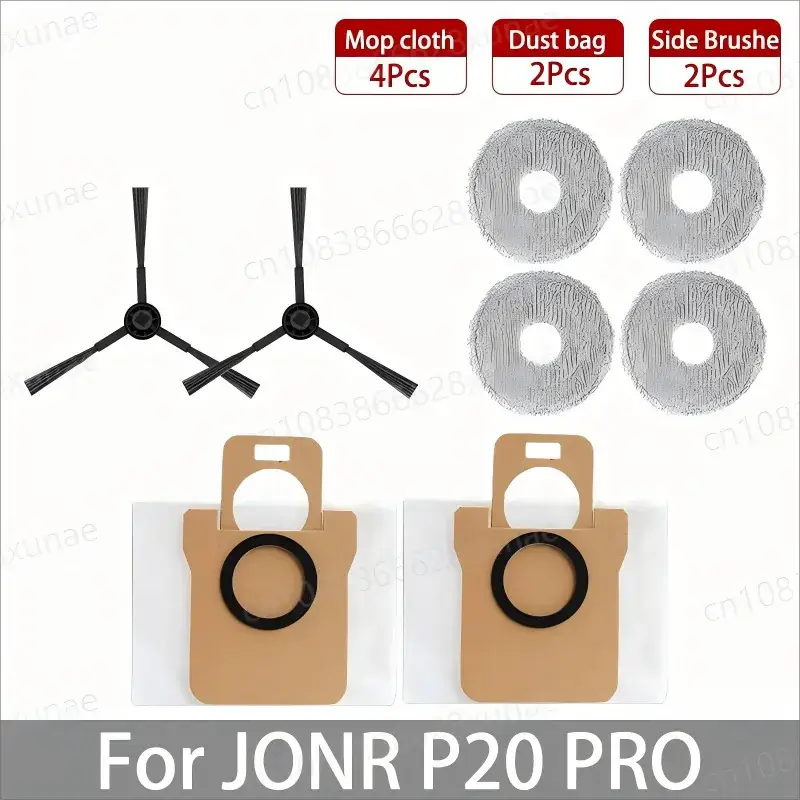 Replacement Main Side Brush HEPA Filter Mop Cloth Dust Bag For JONR P20 Pro And T5 Pro Robot Vacuum Cleaner Accessories