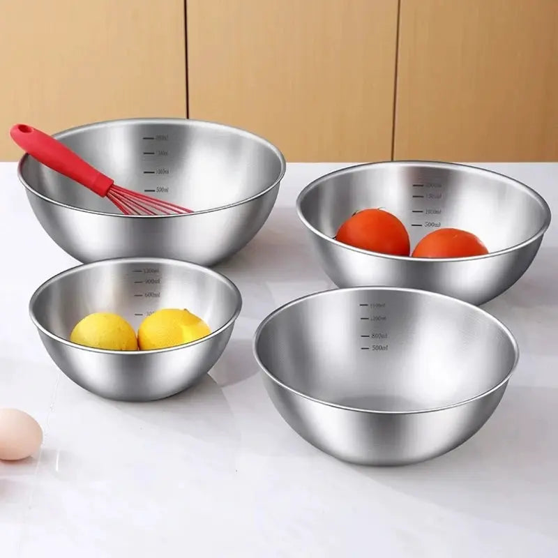 Stainless Steel Gold And Silver Salad Bowl For Rice Noodles Lamian Noodles And Salads Kitchen Tableware Food Container
