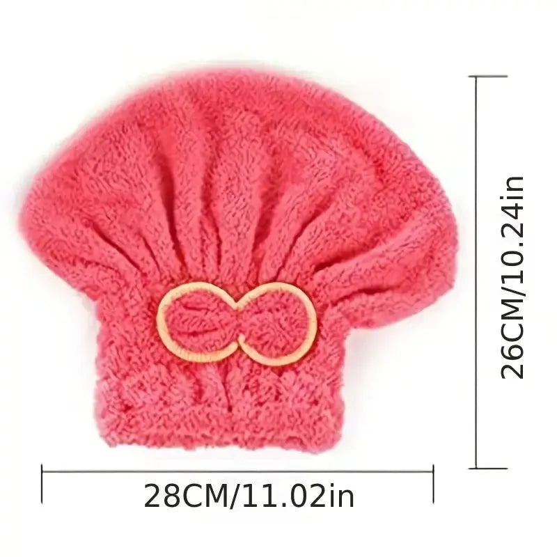 Quick Drying Hair Cap For Women Bowtie Bathing Hat Microfiber Superfiber Shower Cap For Spa And Bathroom