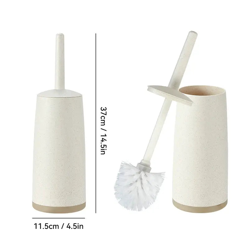 Worthbuy Plastic Toilet Brush With Standing Base Long Handle Hygienic WC Cleaning Tool For Bathrooms