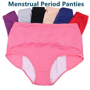 Simples Market menstrual period panties set, leak-proof high-waist underwear in pink with six color options
