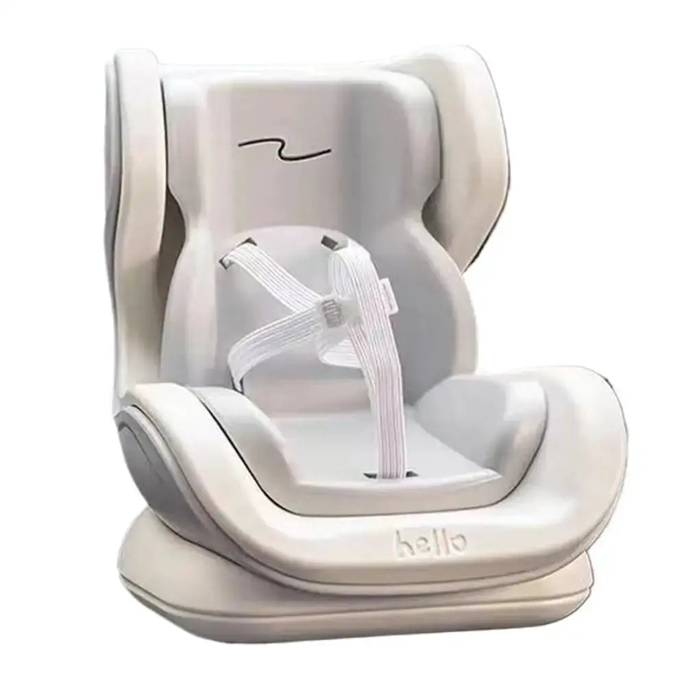 Car Doll Safety Seat for 17cm doll, white plastic seat with white harness straps