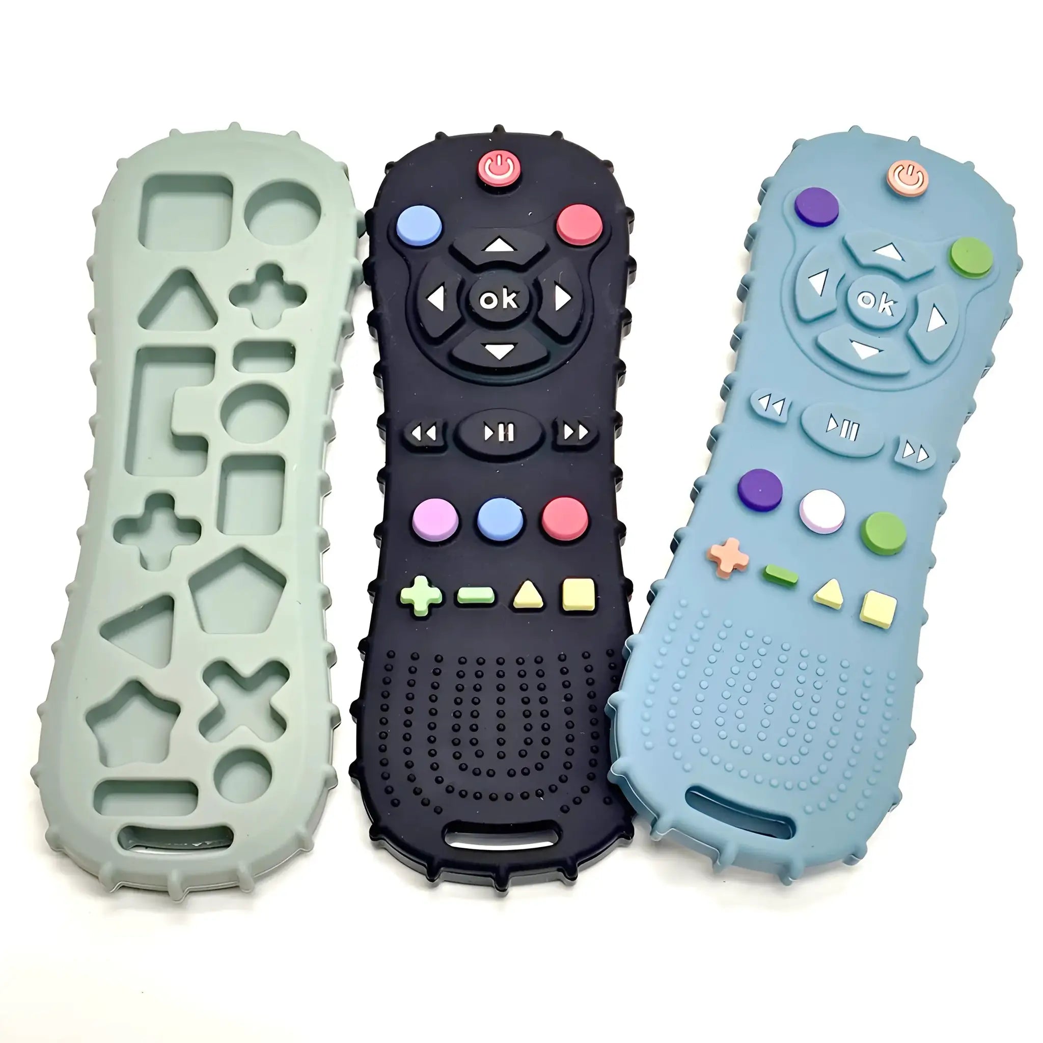 Remote Control Style Baby Teether Silicone Teething Toy Pacifier Bracelet 1 To 3 Pieces