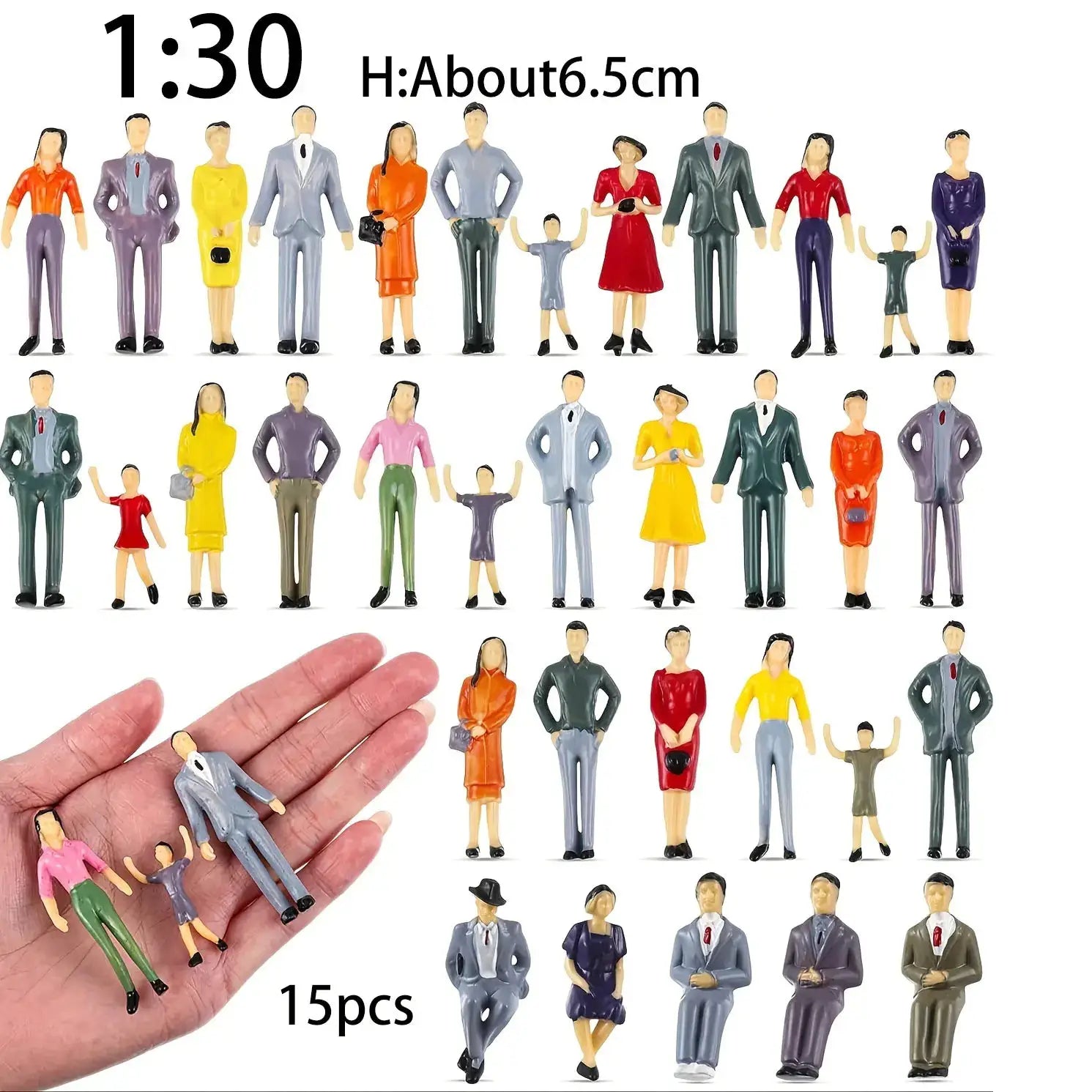 Valentines Day Birthday Party Train Scene 1 100 Scale Sitting Passenger Figures Painted Dolls Collectible Figurines