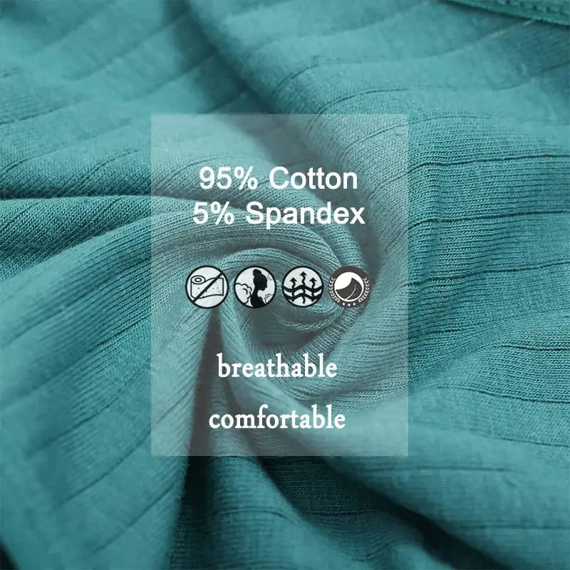 4-piece women's cotton panties set in teal; breathable, comfortable fabric (95% cotton 5% spandex)