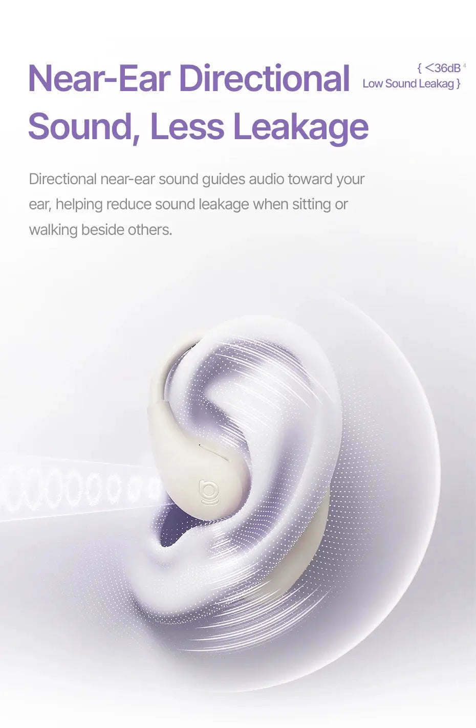 Baseus BF1 Lite open-ear wireless earphones with earhooks, white, Simples Market