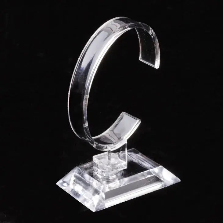 Transparent Acrylic Watch Display Stand C Shaped Frame For Bracelets Pendants And Rings