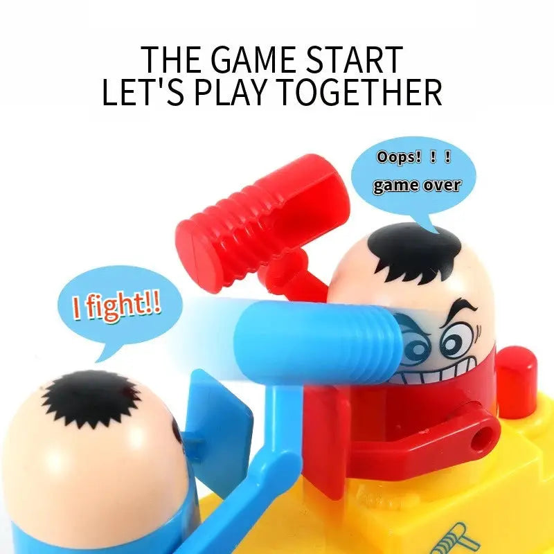Two Player Antistress Fight Table Game Prank Toy Funny Practical Joke Battle With Soft Hammer For Family Fun Gift