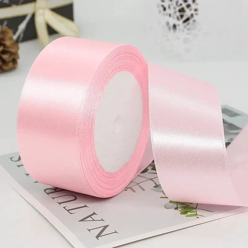 22 Meters Satin Ribbon Assorted Colors 6mm Wide 100 Percent Polyester Gift Wrap Craft Bow