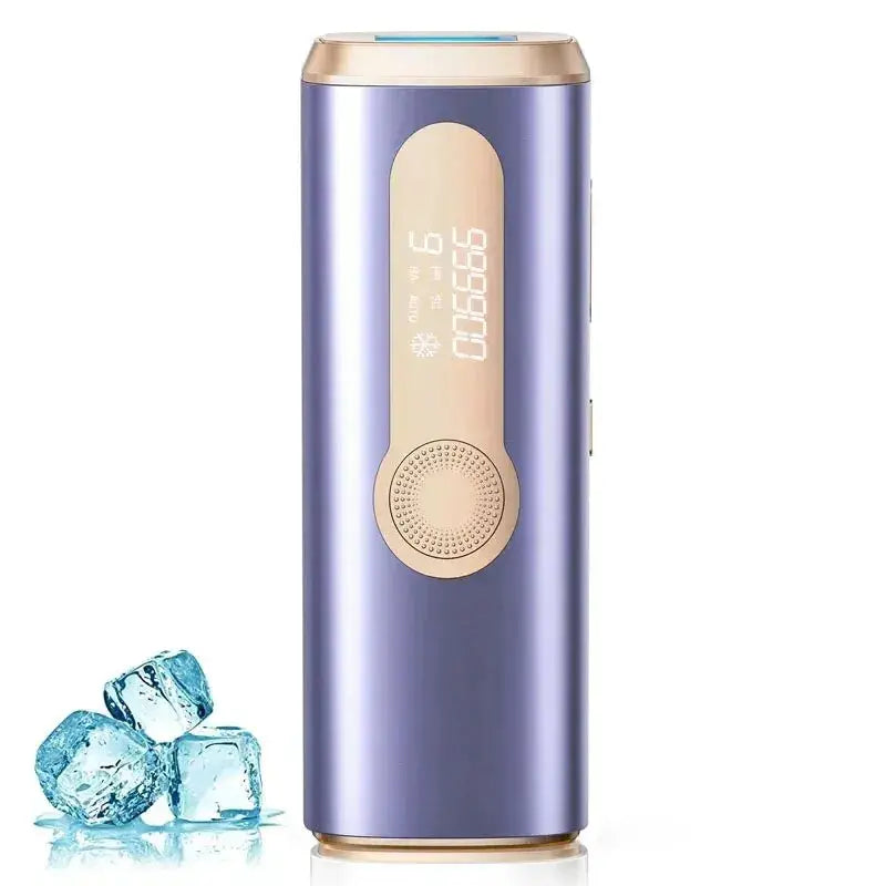 IPL Hair Removal Device Ice-Cooling 3-in-1 by Simples Market, purple with gold accents for home use