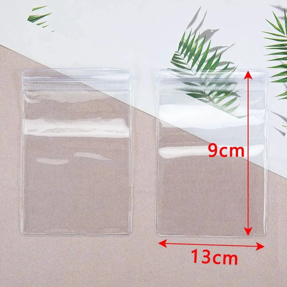 20 Pcs Transparent Jewelry Pouches Anti Oxidation Zip Lock Storage Bags For Earrings Necklaces Bracelets DIY Packaging