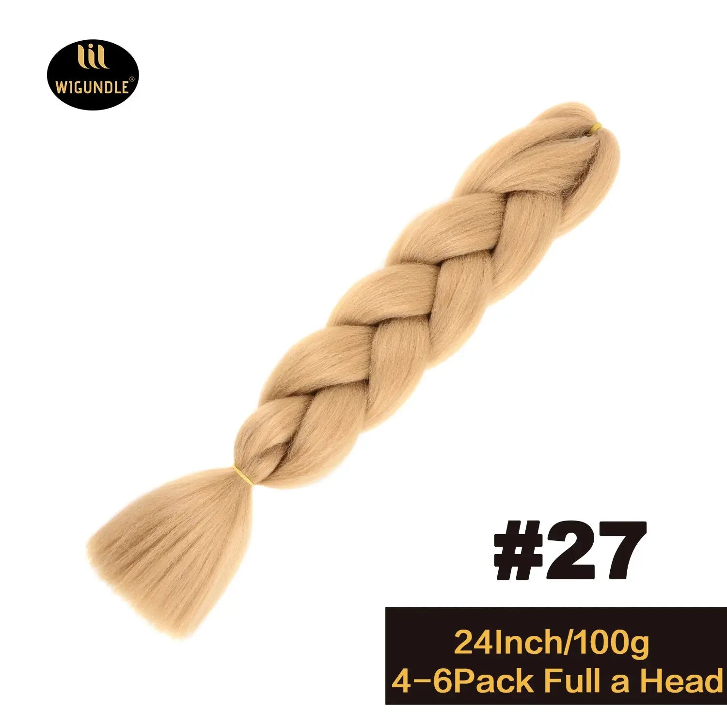 Jumbo 24-inch braid extension, synthetic Kanekalon hair in blonde ombre, Wigundle