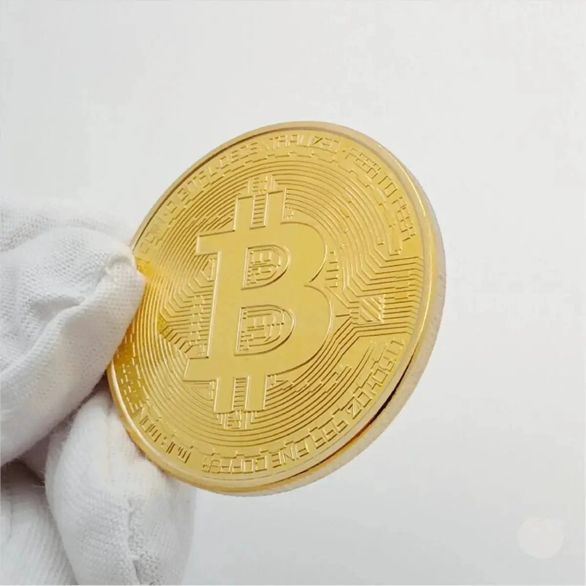 Gold Plated Bitcoin Coin Collectible And Commemorative Physical Art Piece Gift For Birthday