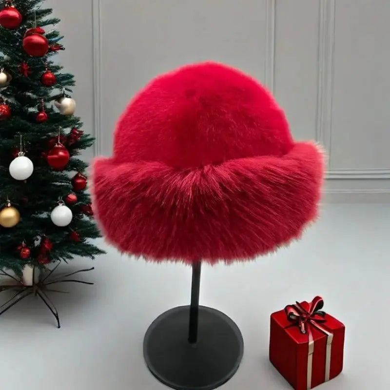 AuroraCo Womens Mongolian Style Furry Hat Korean Inspired Thickened Winter Warmth And Flattering Fit