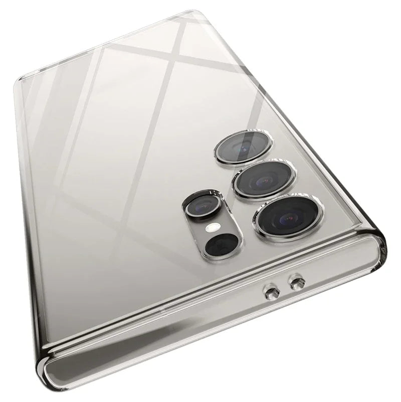 Simples Market clear case for Samsung Galaxy S26–S20 Ultra Plus, transparent polycarbonate shell with protection