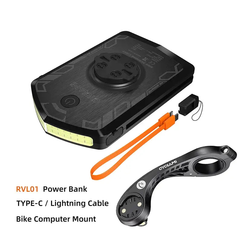 CYCLAMI RVL01 Bicycle Front Light IPX6 Waterproof Headlight Type C Charging for XOSS IGS Computer