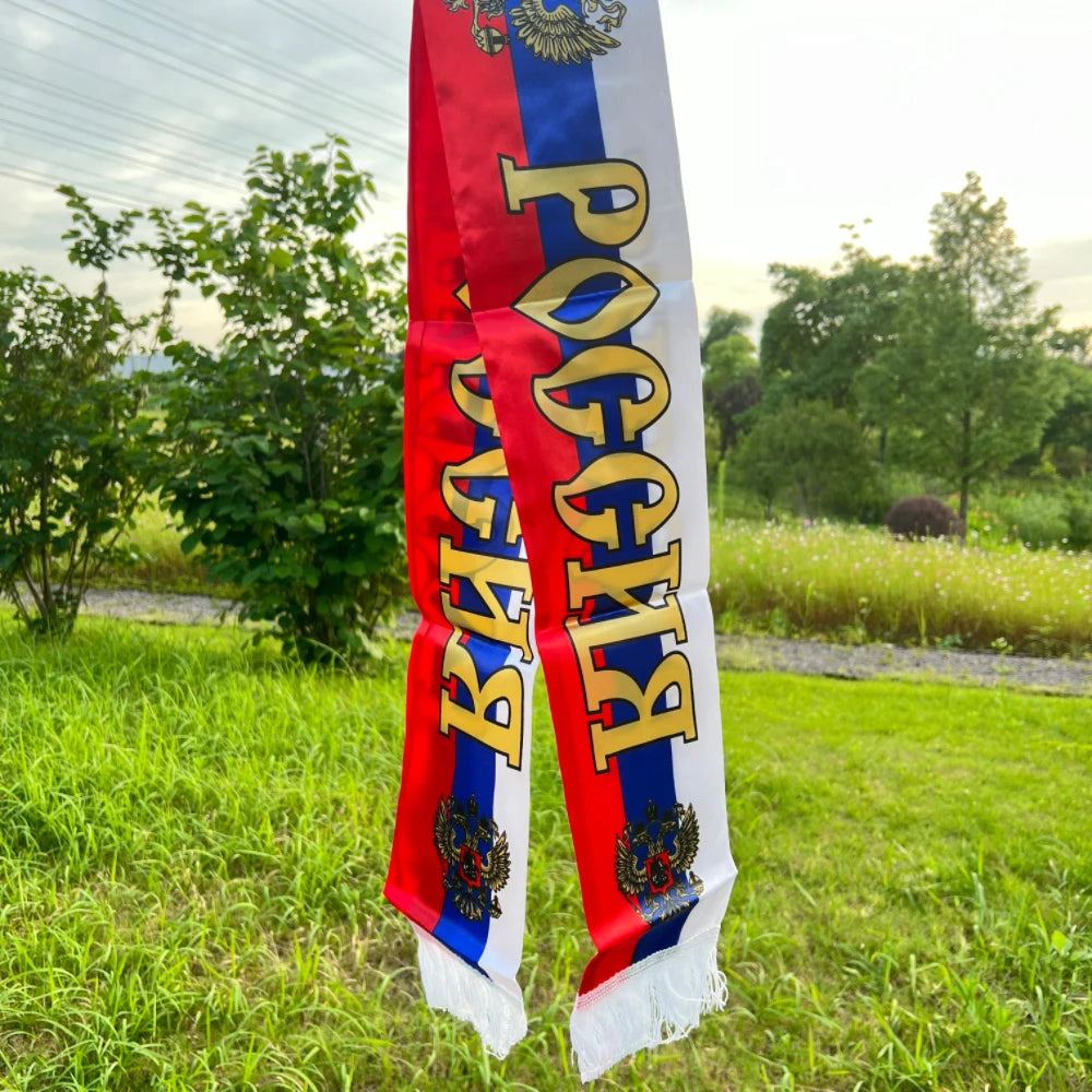 Double Sided Satin Scarf Flag USA Mexico Netherlands Iraq Haiti France