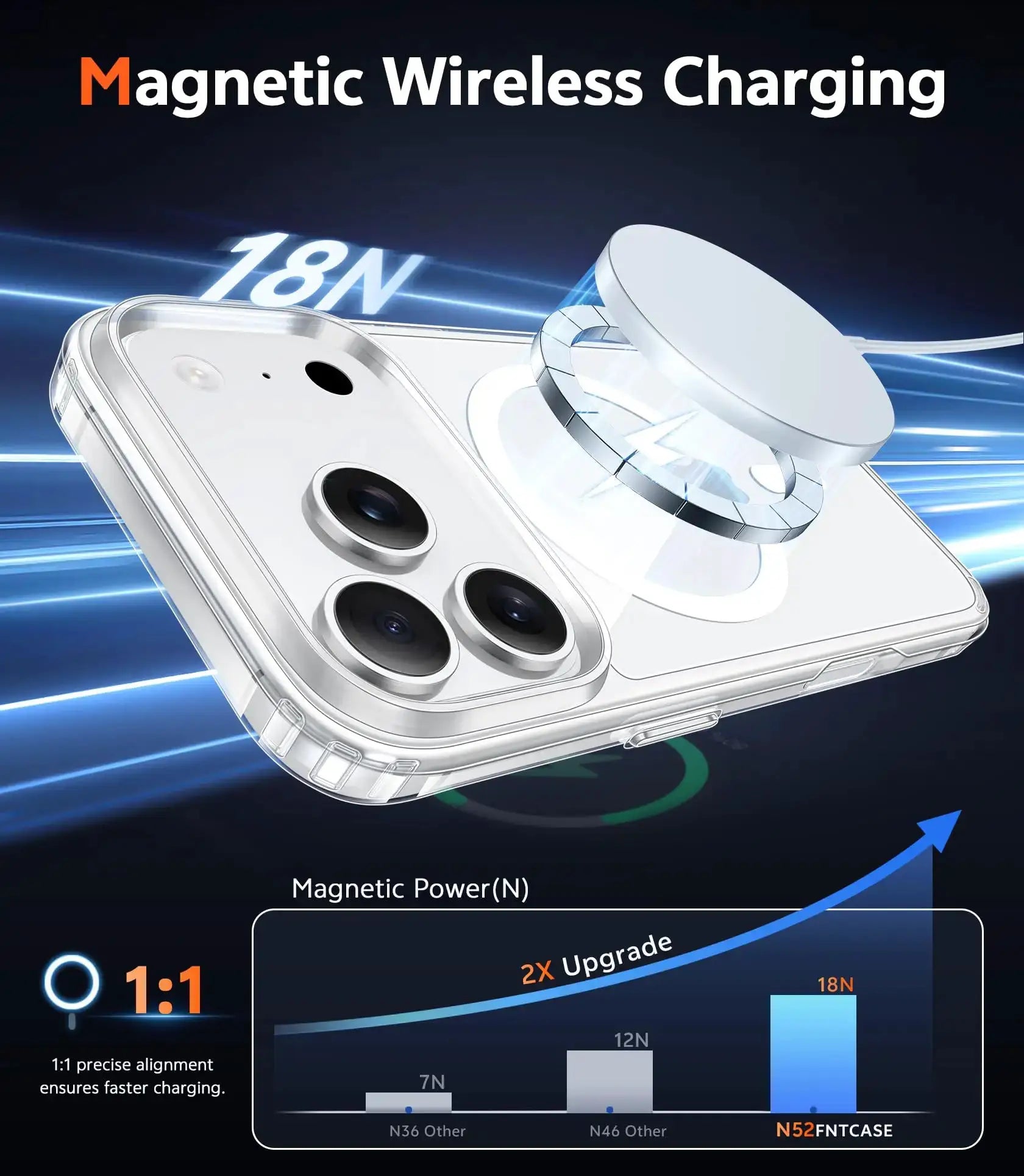 Simples Market transparent MagSafe iPhone case with magnetic ring