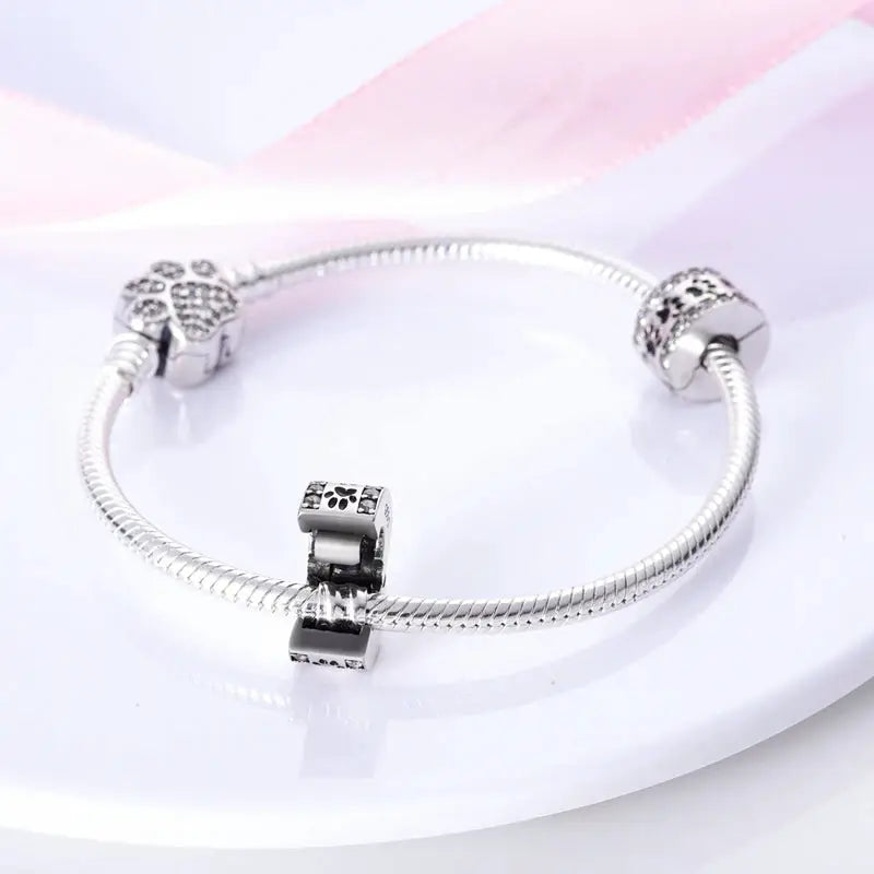 S925 Silver Perfume Bottle Charm Beads With Stars Moon Sun And Four Leaf Clover For Original Bracelet DIY Jewelry Making