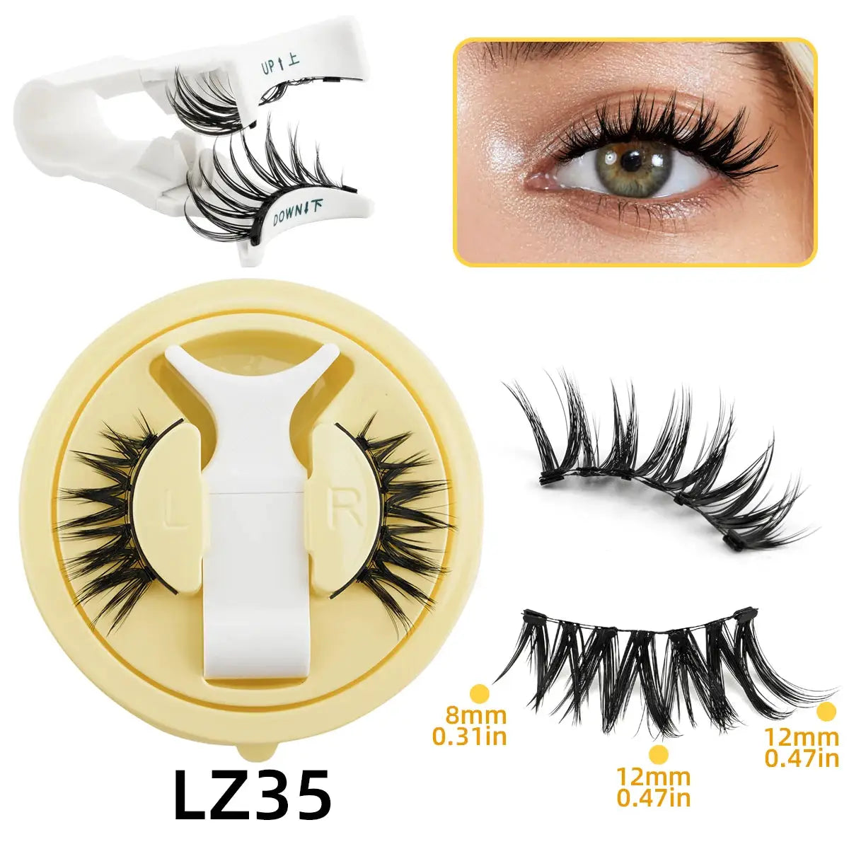 YSDO 1 Pair Glue Free Magnetic Eyelashes Natural 3D Mink Reusable Sensitive Eye Friendly Kit 2025