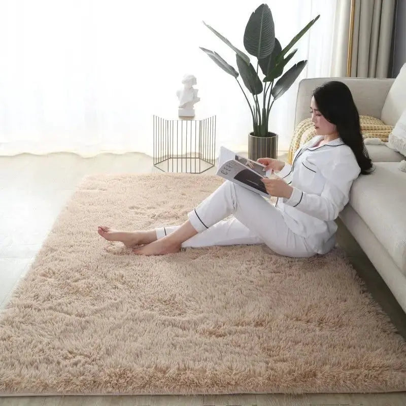 Fluffy Plush Velvet Carpet Rug for Living Room and Bedroom Lounge Soft Floor Mat for Kids Decoration