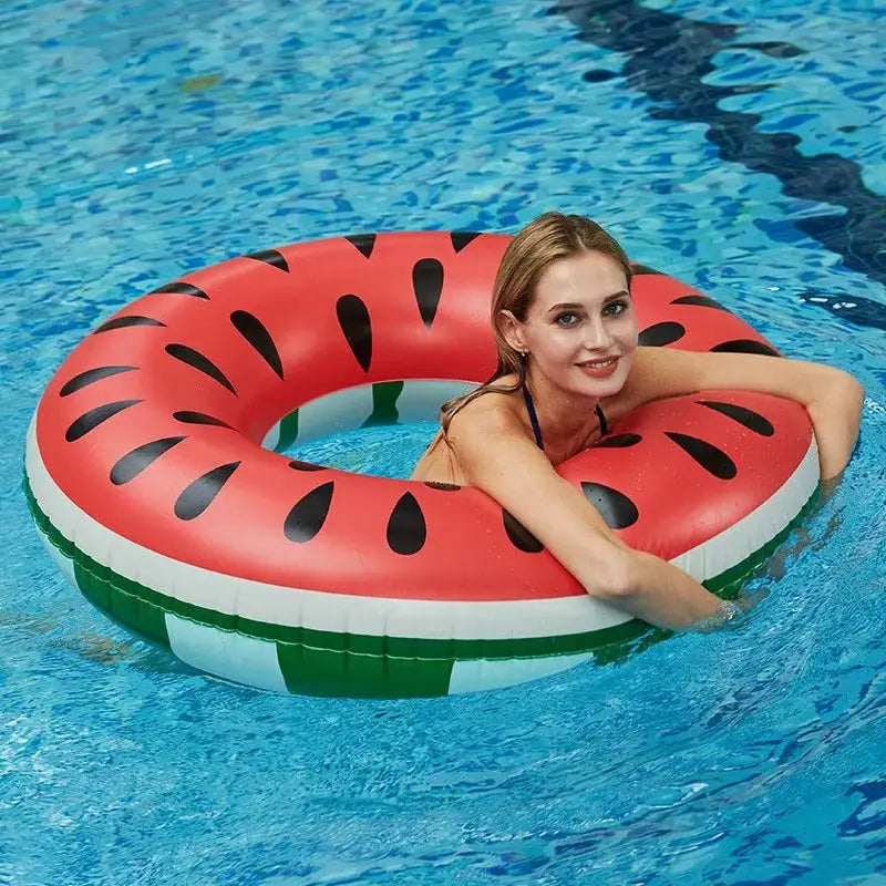 One Piece Inflatable Watermelon Pool Float Ring for Summer Parties Eco Friendly PVC Floating Ring Toy