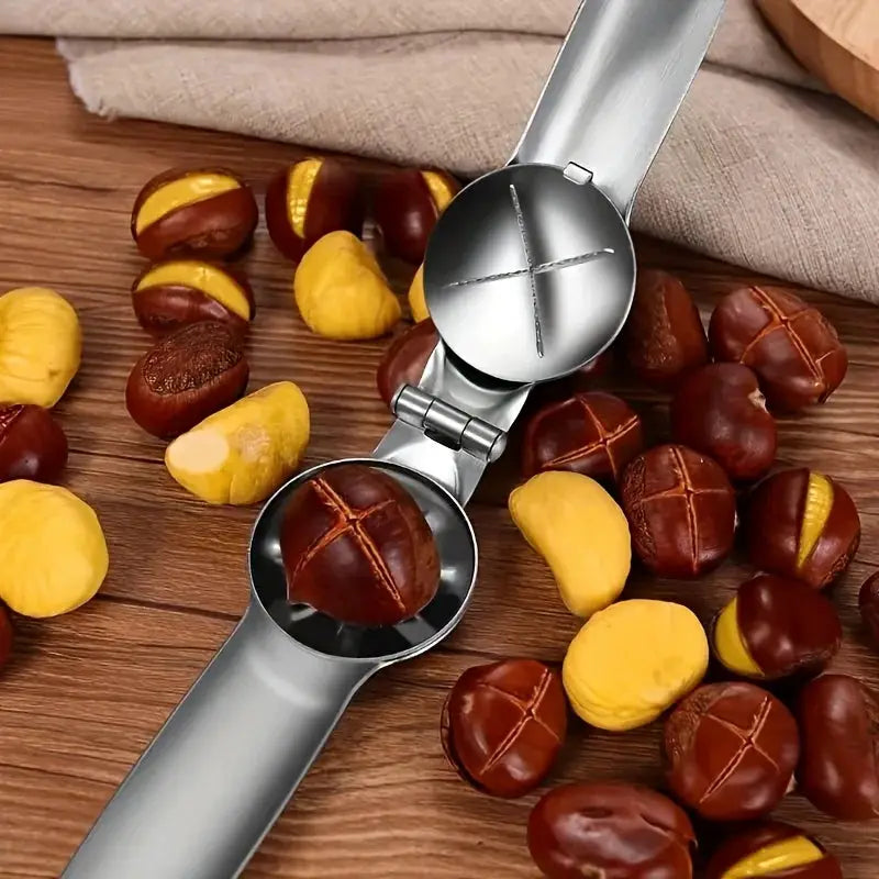 2 In 1 Chestnut Opener And Walnut Cracker Tool Kitchen Sheller Nut Clip Pliers Accessories