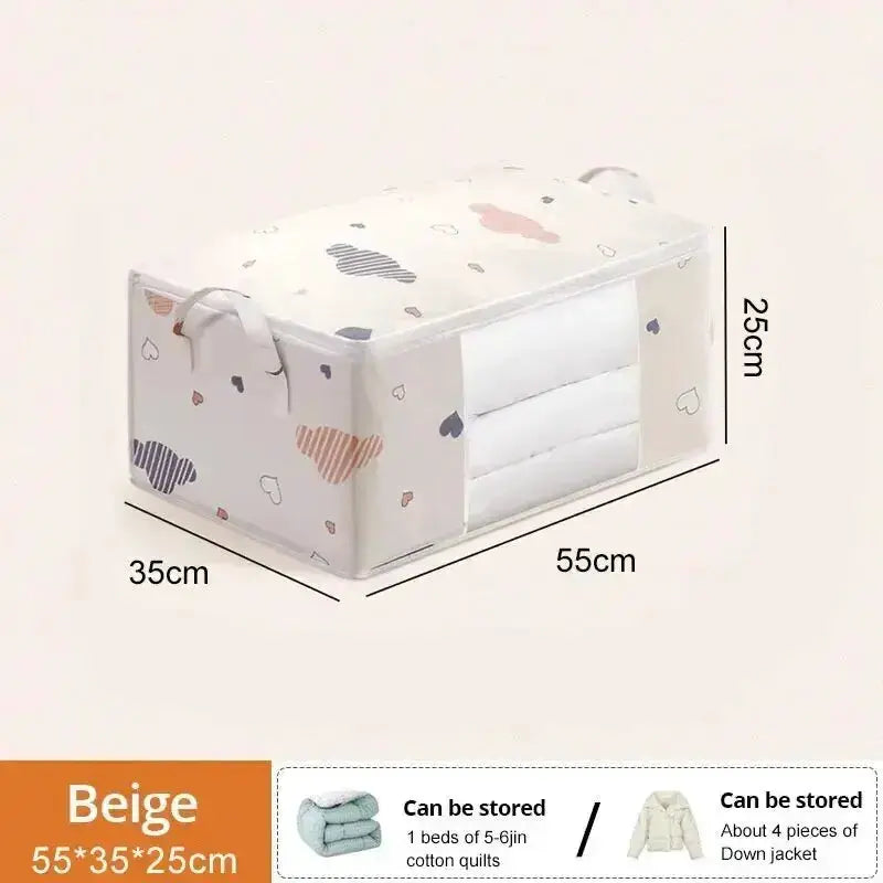 EverEco Large Capacity Quilt Storage Bag Moisture And Dust Resistant Organizer For Duvets And Blankets