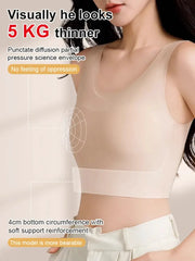 Simples Market beige seamless undergarment with wide shoulder straps and bra pads