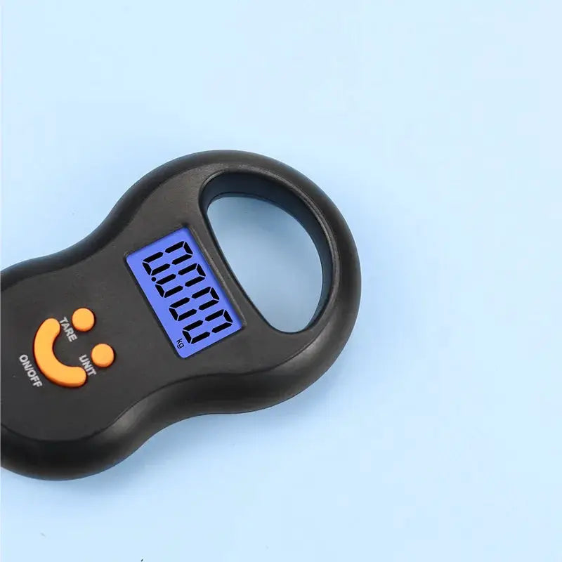 Black Electronic Hanging Scale 50Kg LCD Backlit Digital Scale For Fishing Luggage And Weights With 10g Accuracy