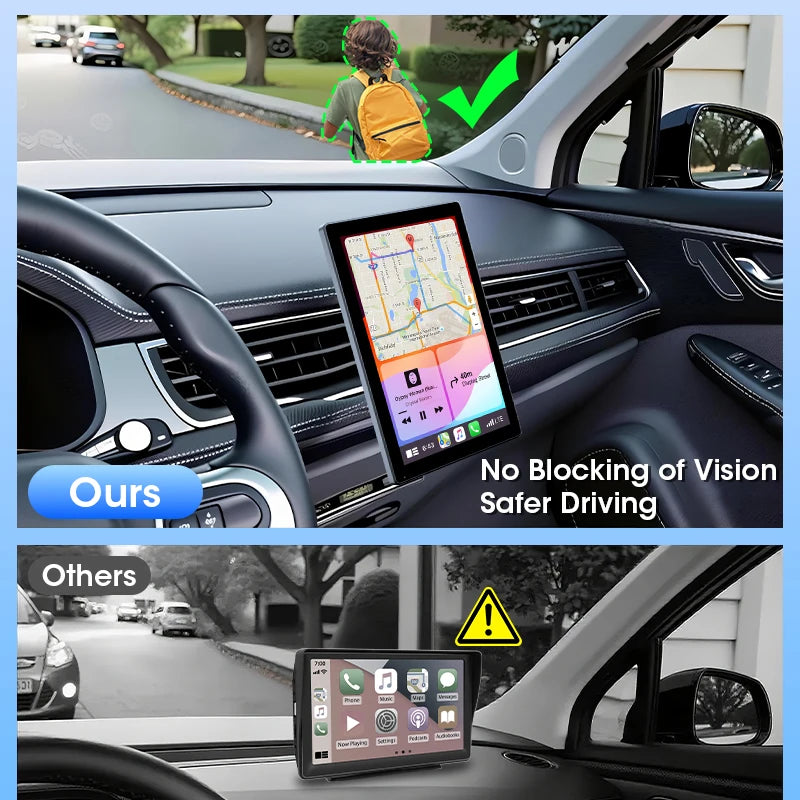 Wireless CarPlay Android Auto Seven To Nine Inches Multimedia Screen