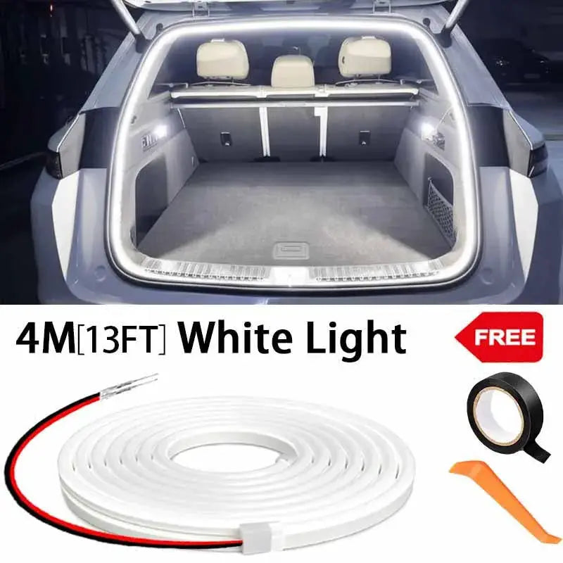 Car LED Trunk Lighting Strip With High Brightness Wiring Free Installation Automatic Sensing Tailgate Ambient Light