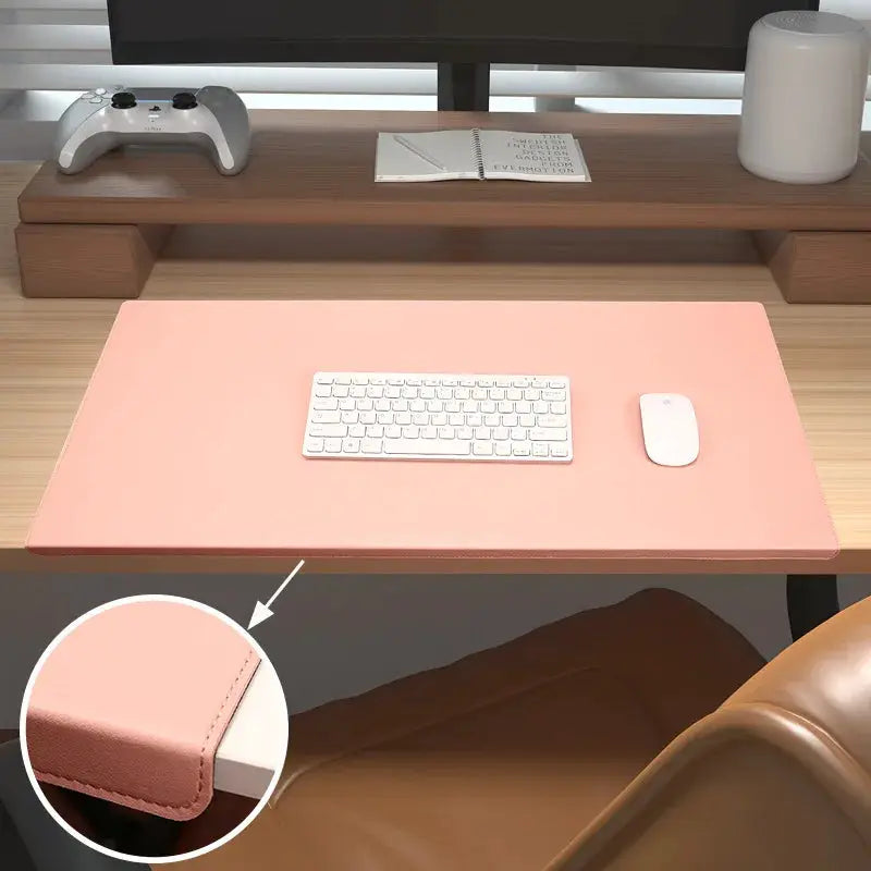 Folding Elbow Guard Wrist Guard PU Leather Desk Pad Big Mouse Pad for Laptop Computer Desk Mat Gaming Table Cushion