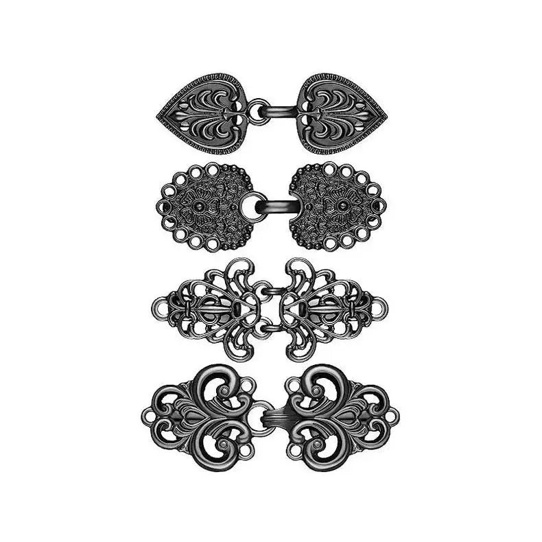 HeritageWeave Vintage Sweater Clips Durable Metal Cape Shawl Cardigan Fasteners For Dresses And Shirts