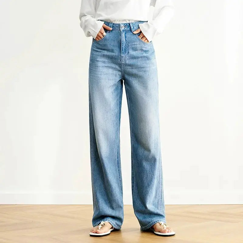 Semir Jeans Women Cool Feeling Wide Leg Floor Length Pants Summer 2025