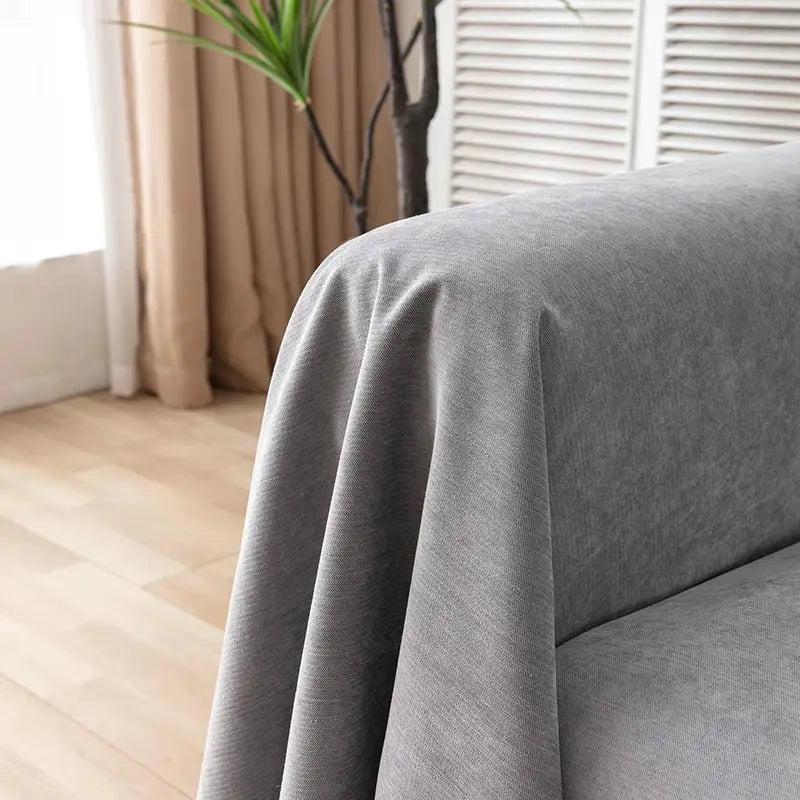 Waterproof sofa towel gray solid color cover for living room decor