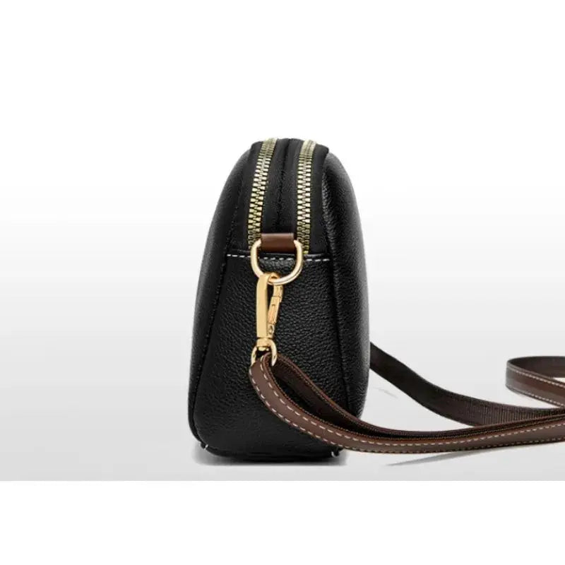 LunaVogue Genuine Cowhide Leather Flap Bag Lightweight Crossbody With Luxurious Silhouette For Women